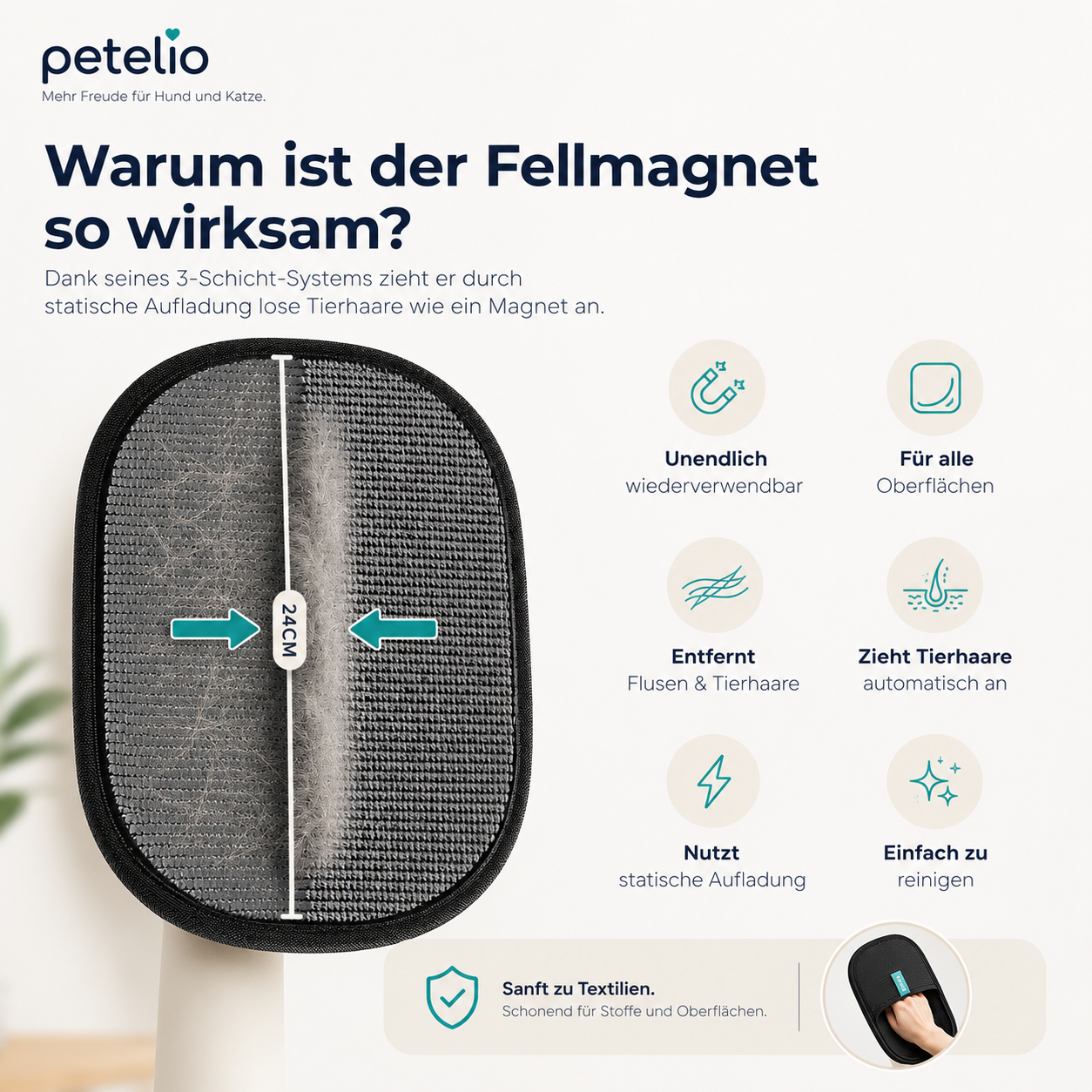 FurMagnet™ | Tierhaare weg in Sekunden