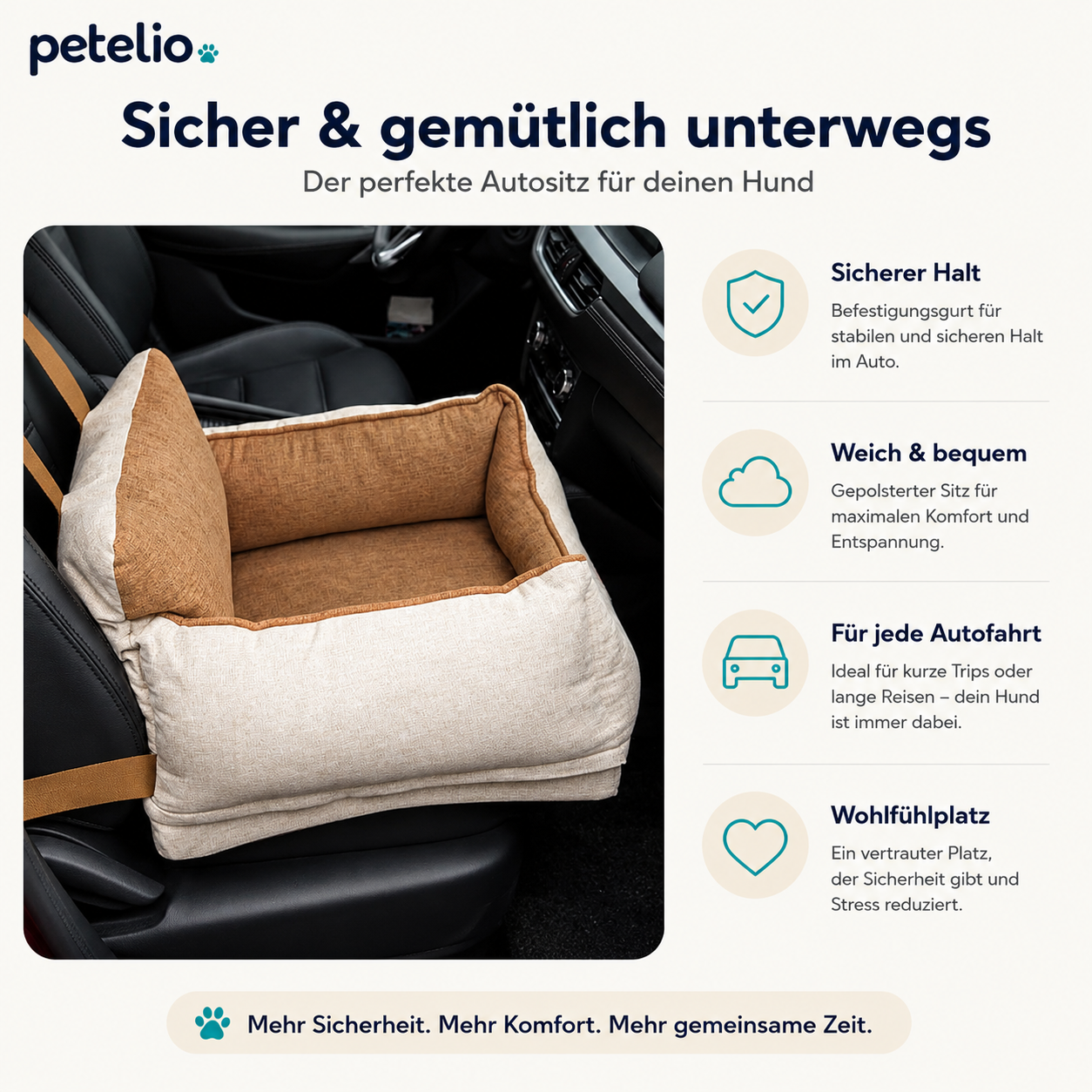 Der RoadBed™ | Autositz für Hunde
