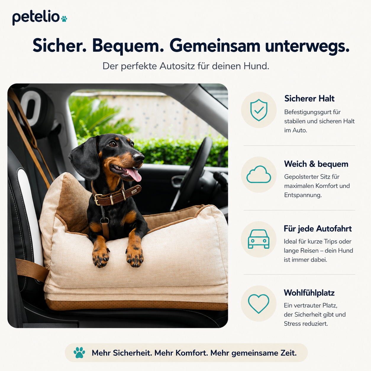Der RoadBed™ | Autositz für Hunde