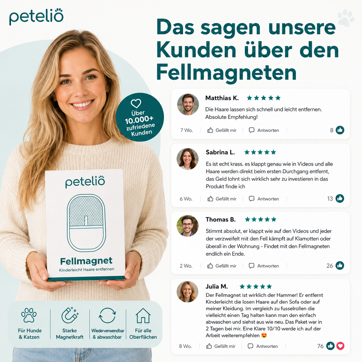 FurMagnet™ | Tierhaare weg in Sekunden