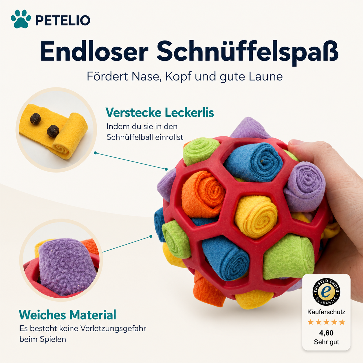 SniffBall™ | Nase einsetzen, Leckerlis finden