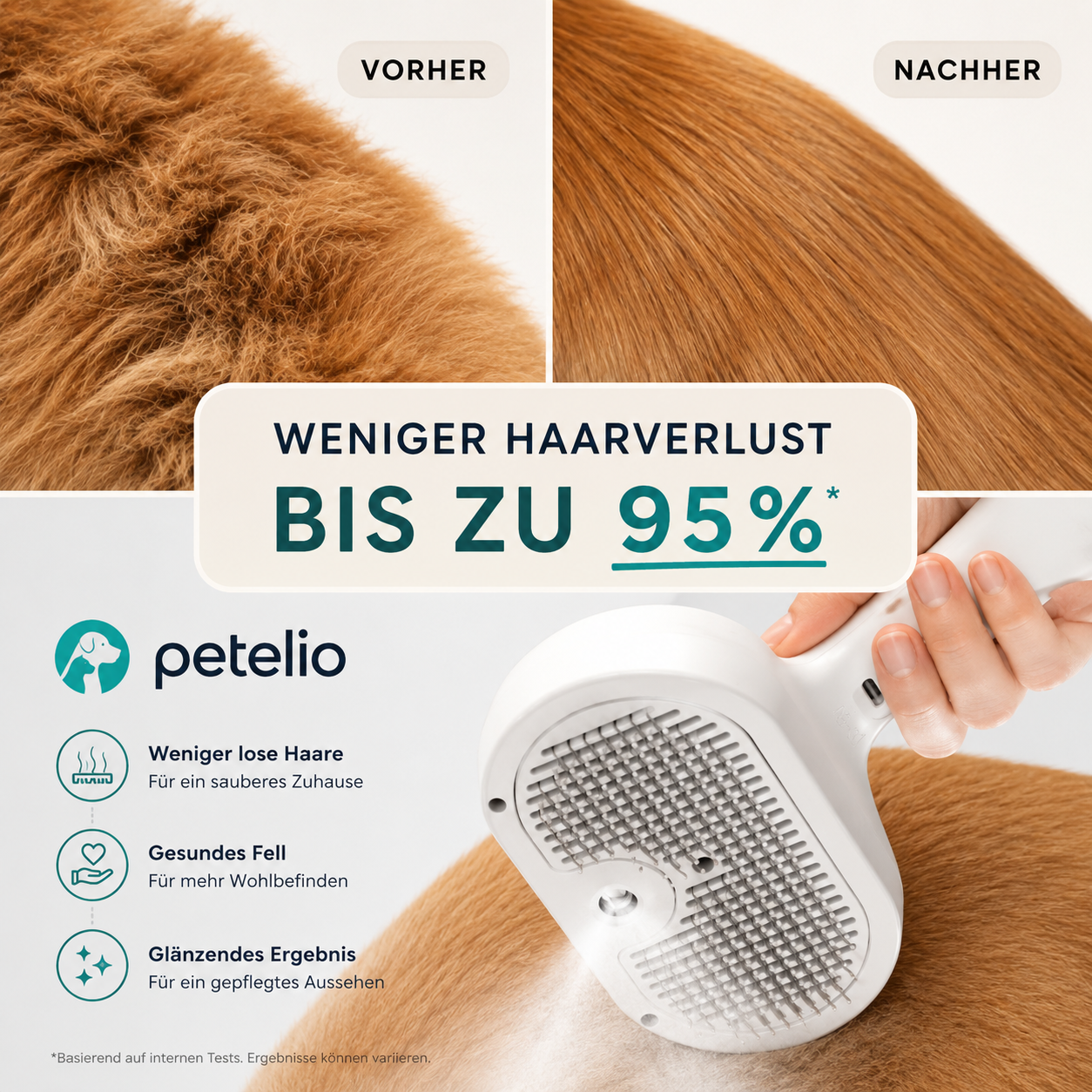 SteamBrush™ | 2-in-1 Fellpflegebürste mit Sprühfunktion