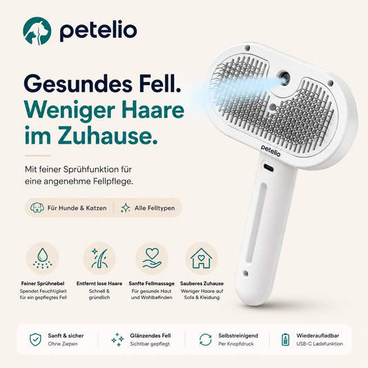 SteamBrush™ | 2-in-1 Fellpflegebürste mit Sprühfunktion